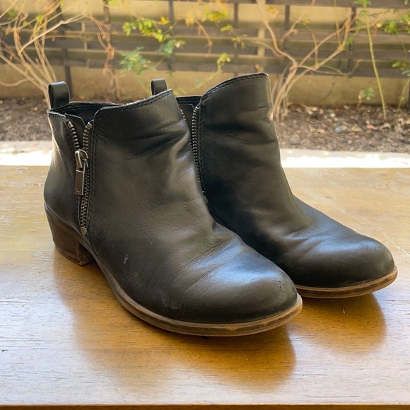 Lucky Brand Basel Leather Ankle Booties Size 6 - Picture 8 of 8